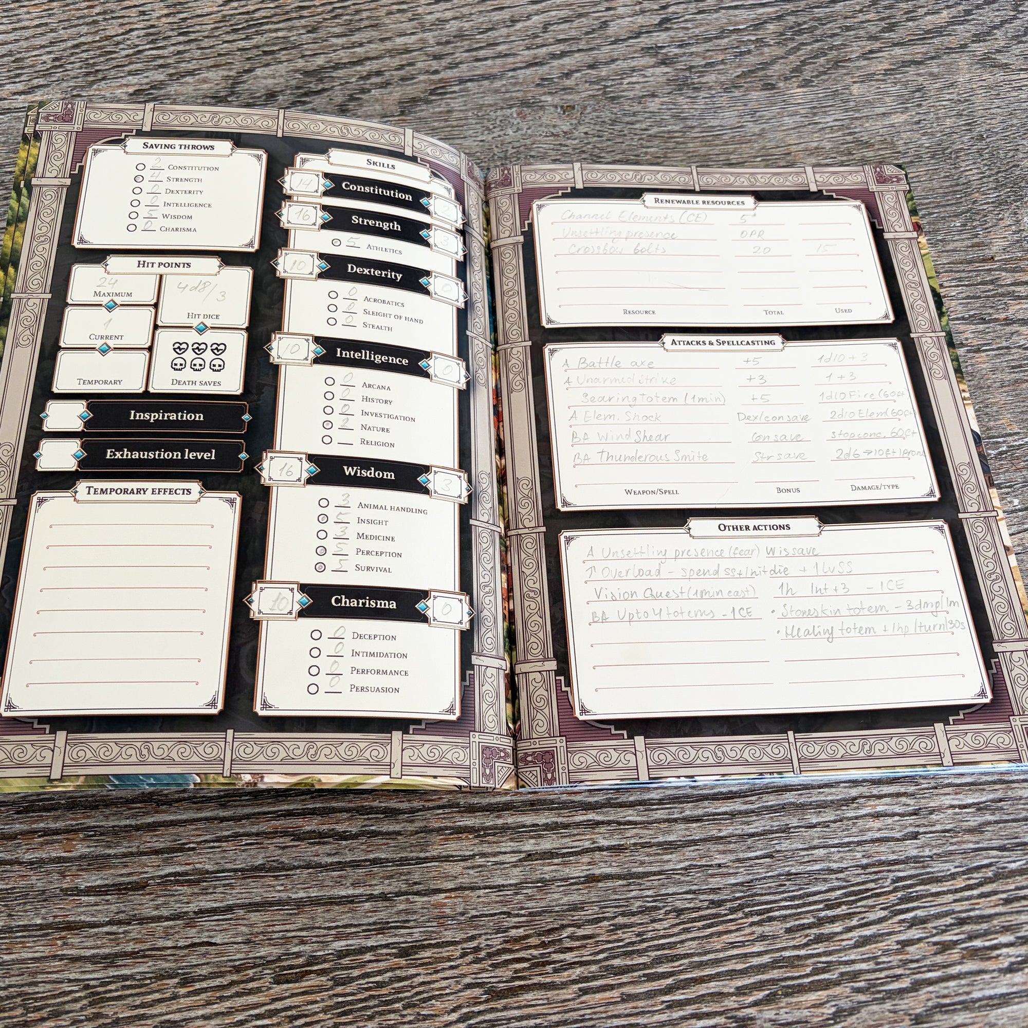 Adventurer's Journal for DnD 5e