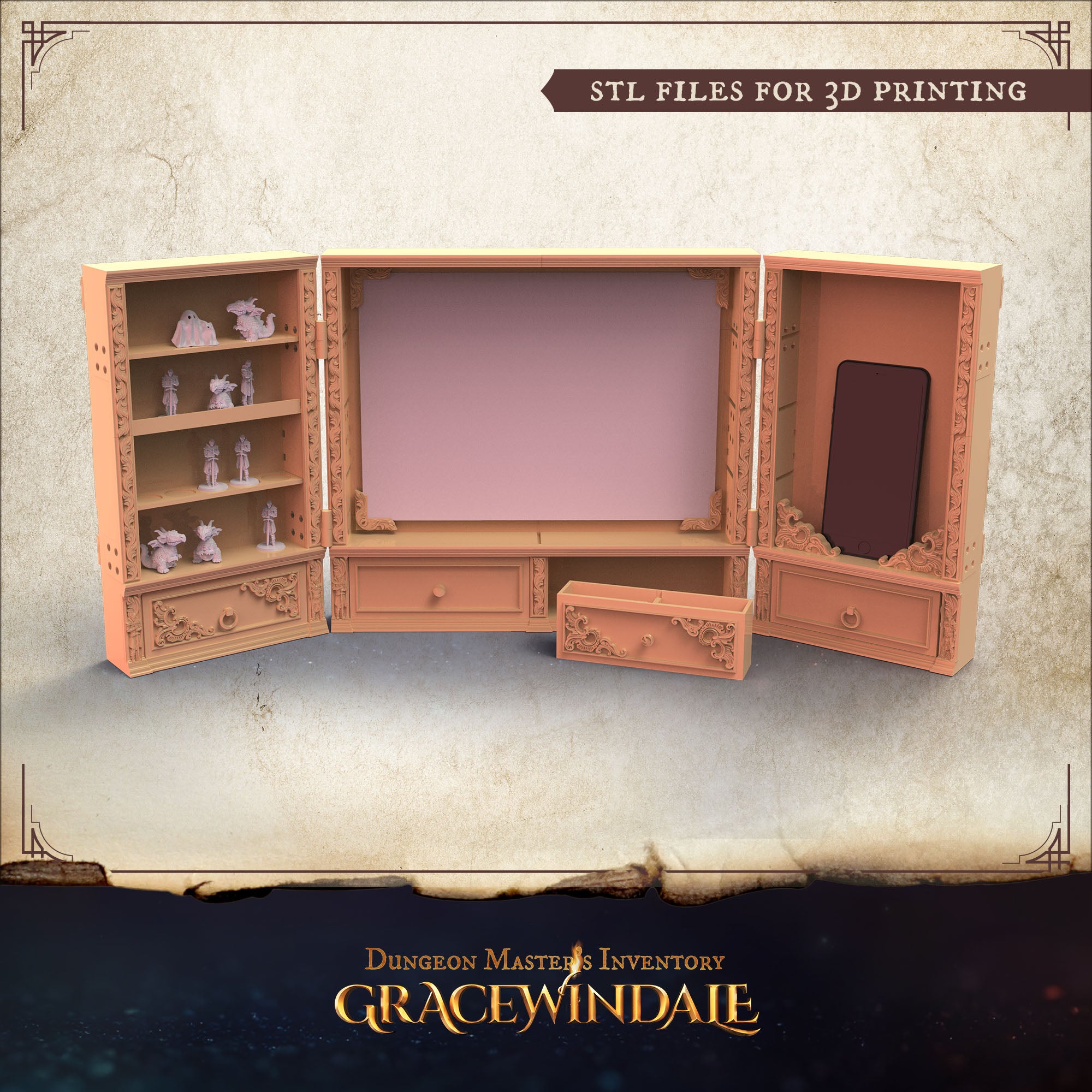 Miniature Display / Small DM Screen | Gracewindale Mini Scenery