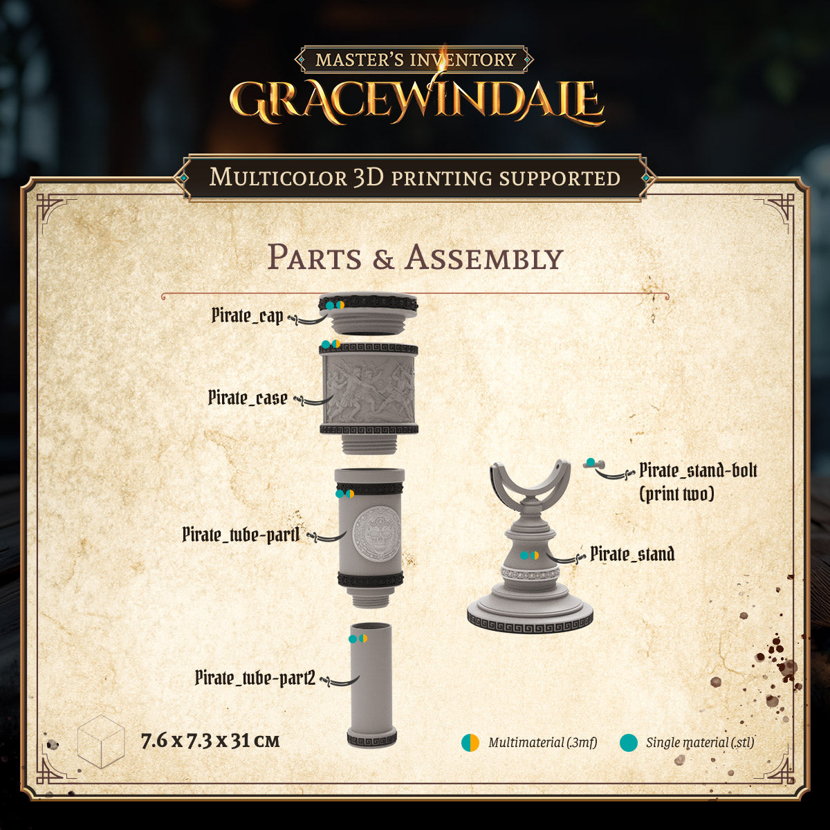 Pirate's Scroll Holder